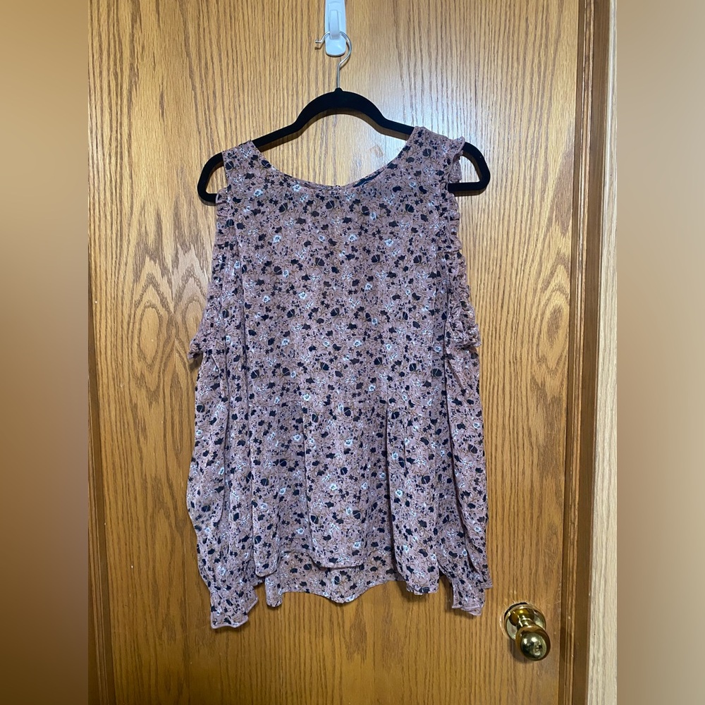 Open shoulder, sheer top